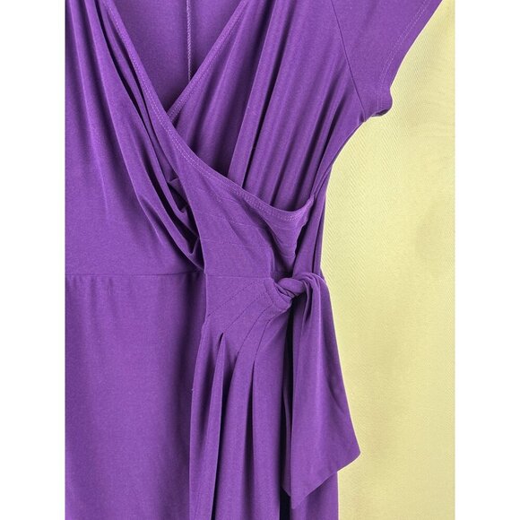 Tiana B. Womens Purple Wrap Dress PS - Picture 4 of 6
